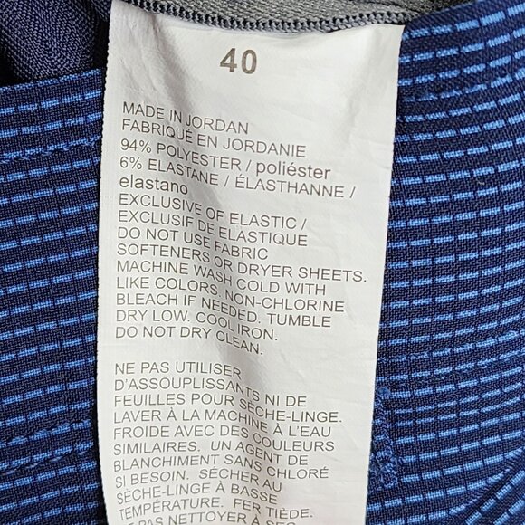 Men's Blue Ben Hogan Golf Shorts Performance Stretch Fabric 10" Inseam Size 40 - Picture 6 of 12